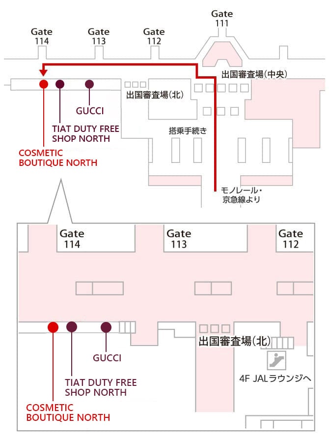 COSMETIC BOUTIQUE NORTH　マップ